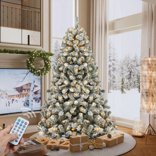 7.5ft Snow Flocked Christmas Tree